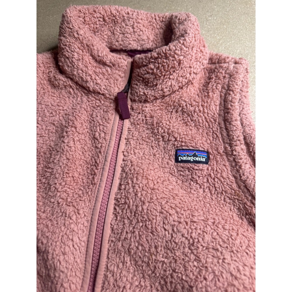 Patagonia Kids XL 14 Los Gatos Fleece Vest Rose Pink Full Zip 65490